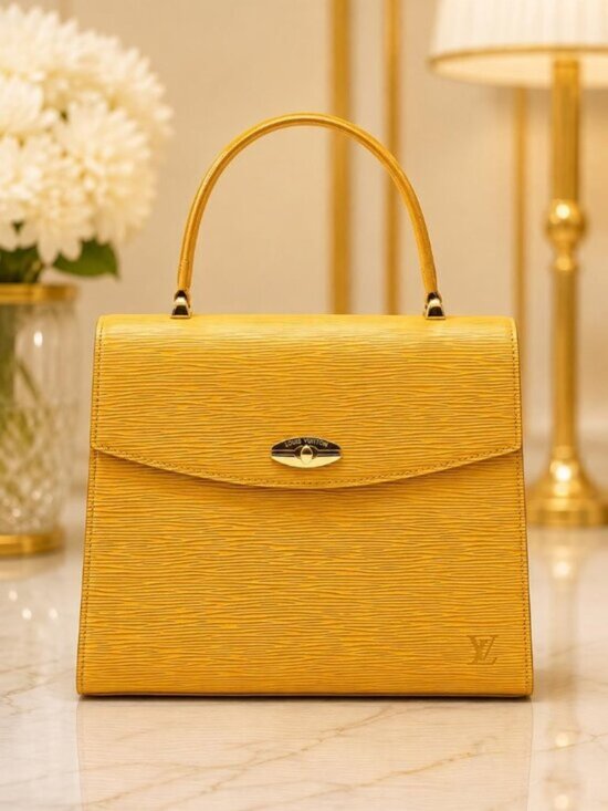 Louis Vuitton Handbags - Authentic Louis Vuitton Malesherbes Epi Leather Handbag Yellow